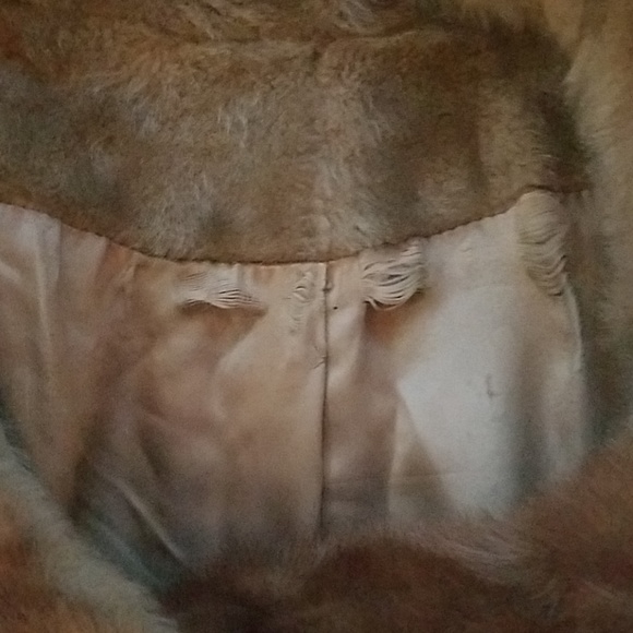 Vintage brown faux fur coat - Picture 3 of 7